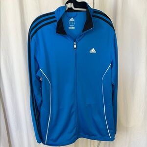 Adidas climalite Blue and Black track workout jacket full  mens M